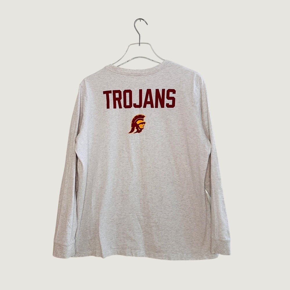 Nike USC Trojans Long Sleeve Shirt Mens XXL Grey Fight On Tee